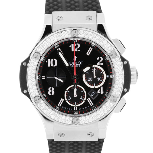 Hublot Big Bang BLACK DIAMOND Stainless Steel 44mm Rubber 301.SX.130.RX.114