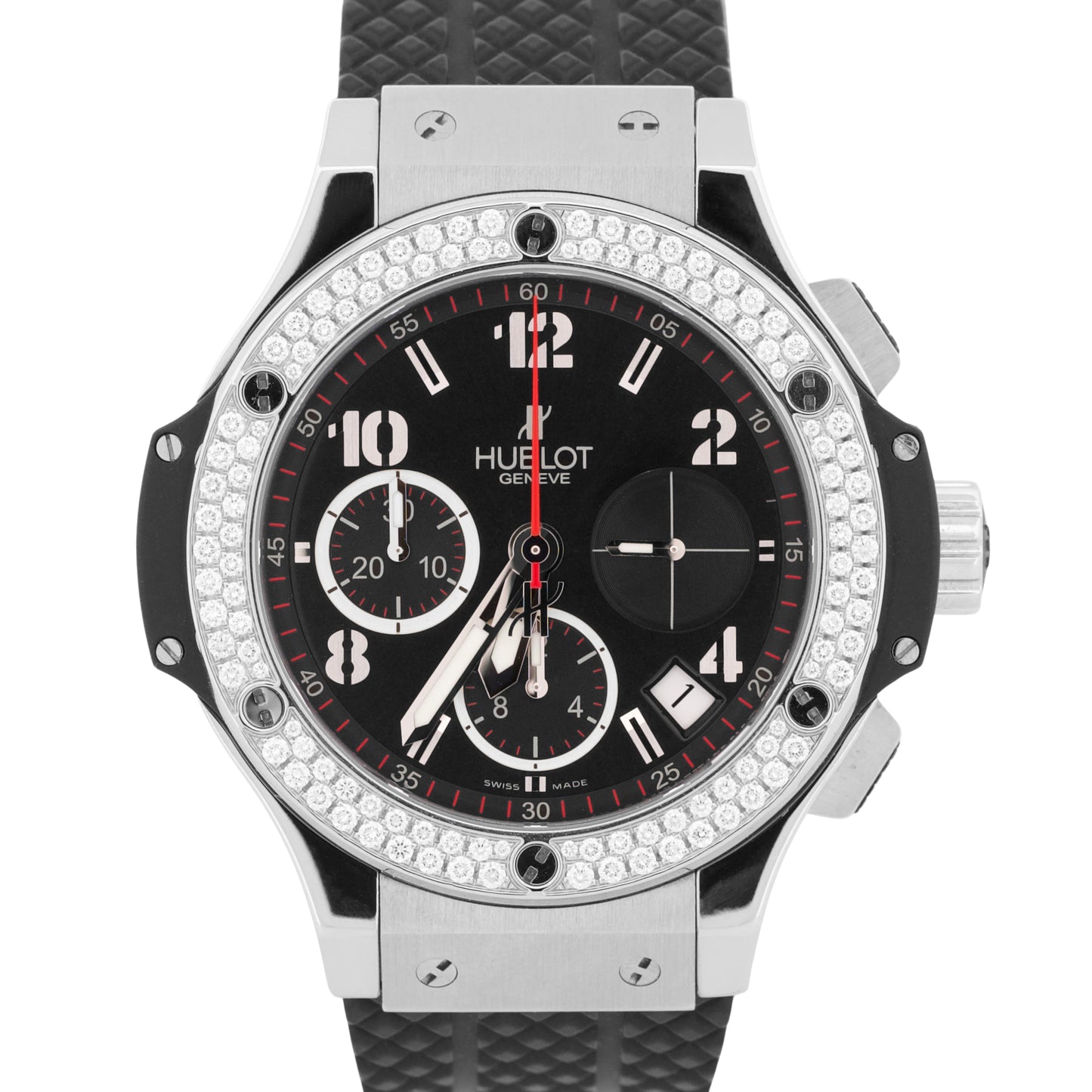 PAPERS Hublot Big Bang Chronograph FACTORY DIAMOND Rubber 41mm 341.SX.130.RX.114