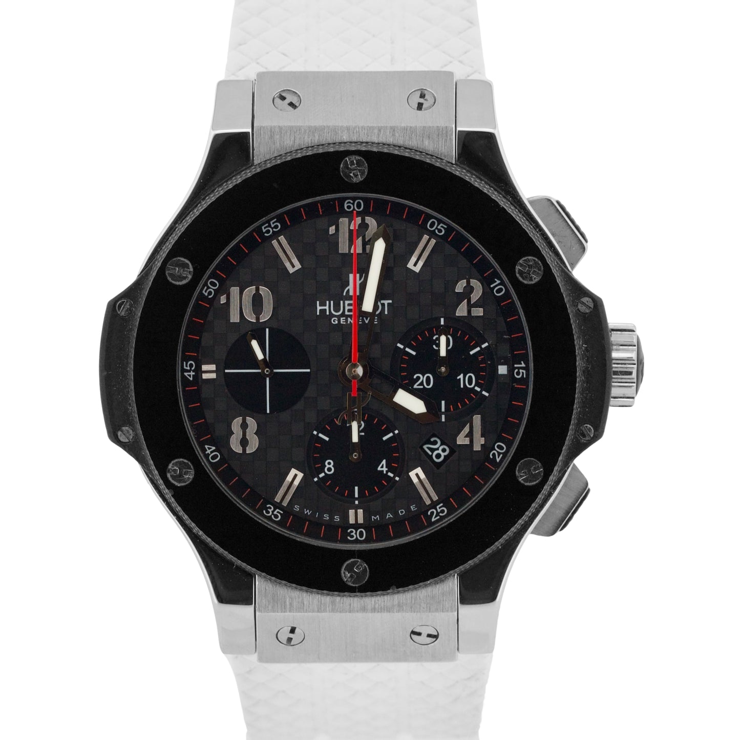 Hublot Big Bang Carbon Steel Ceramic BLACK 44mm White Rubber 301.SB.131.RX