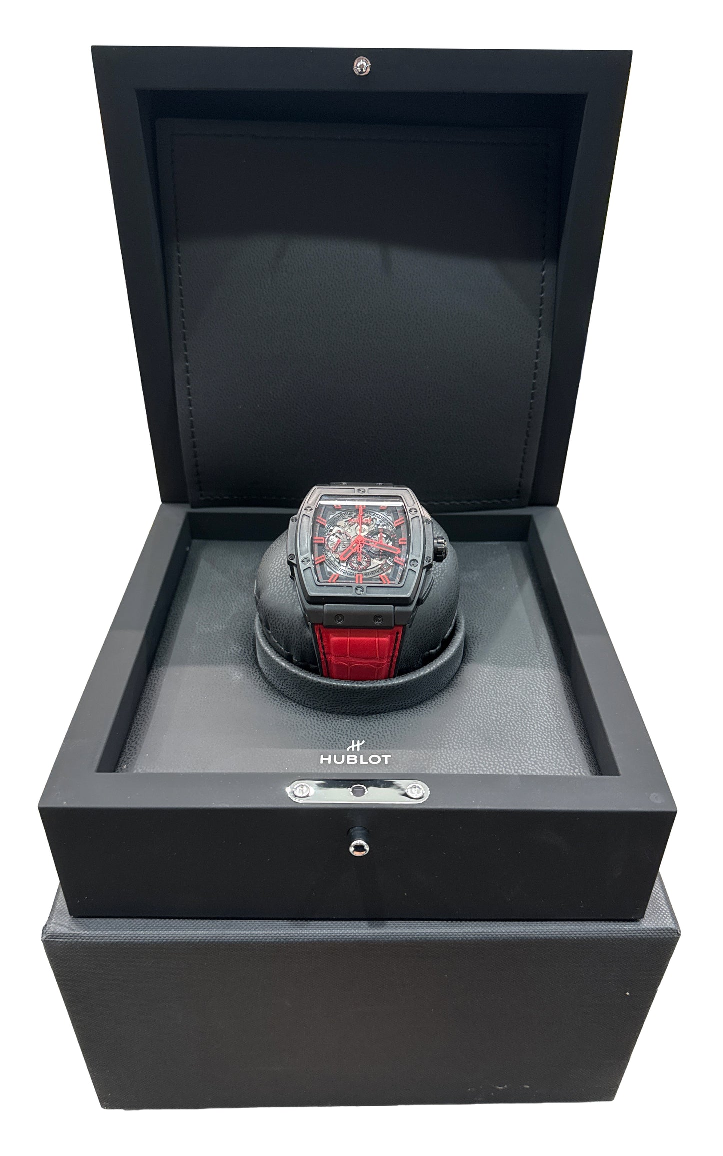 Hublot Spirit of Big Bang Ceramic Black Red SKELETON 45mm 601.CR.0130.LR BOX