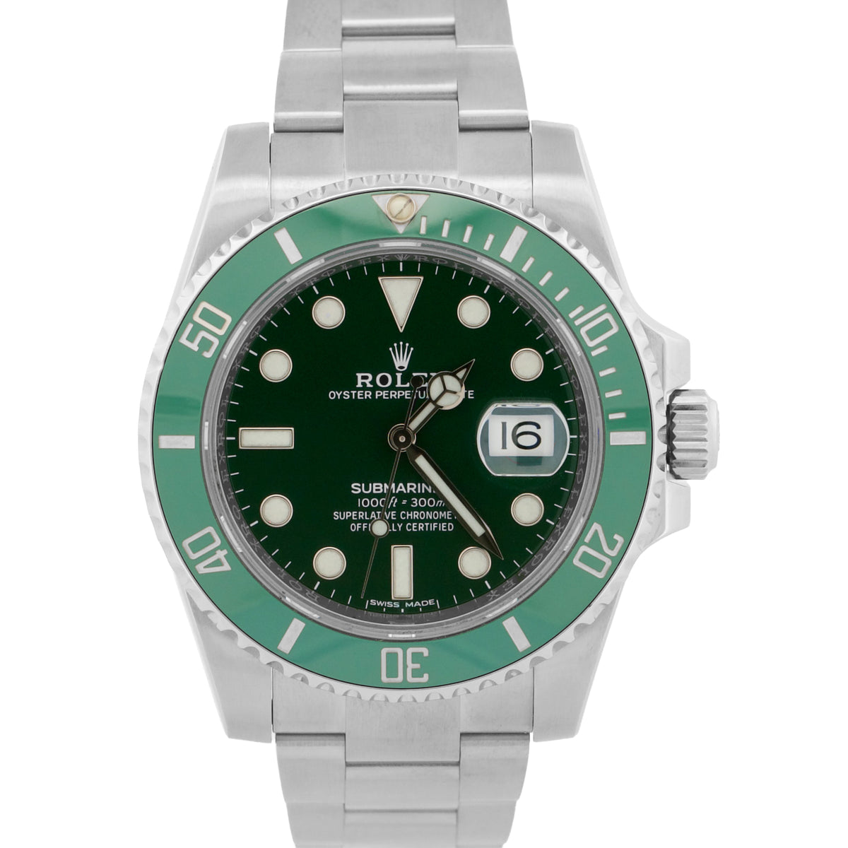 2019 Rolex Submariner Date 116610 LV Hulk Green Stainless Steel 40mm Box Papers