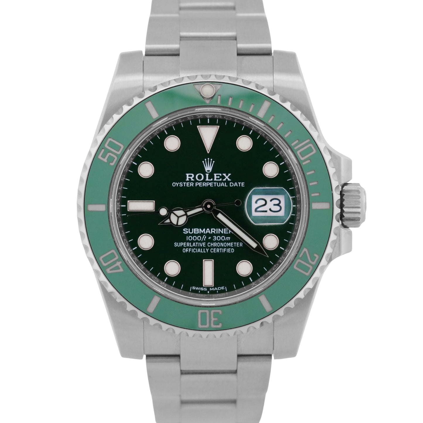 UNPOLISHED 2019 PAPERS Rolex Submariner HULK Ceramic Green 40mm 116610 LV BOX