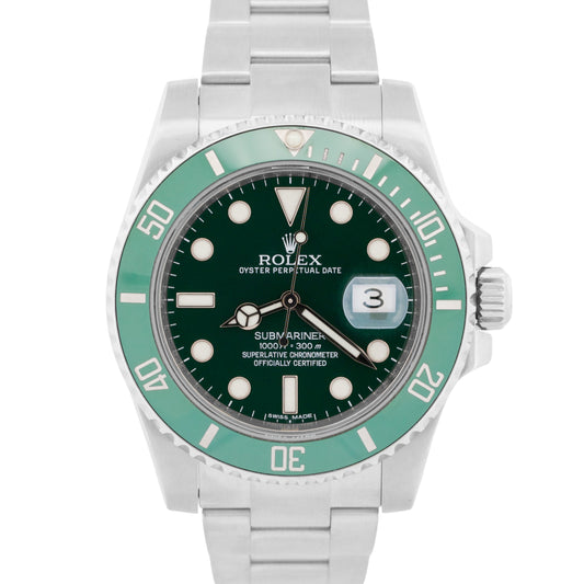 Rolex Submariner Date HULK Green 40mm Ceramic Stainless Steel 116610 LV Watch