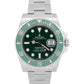 NOS STICKERED 2018 PAPERS Rolex Submariner HULK Steel Green 40mm 116610 LV BOX