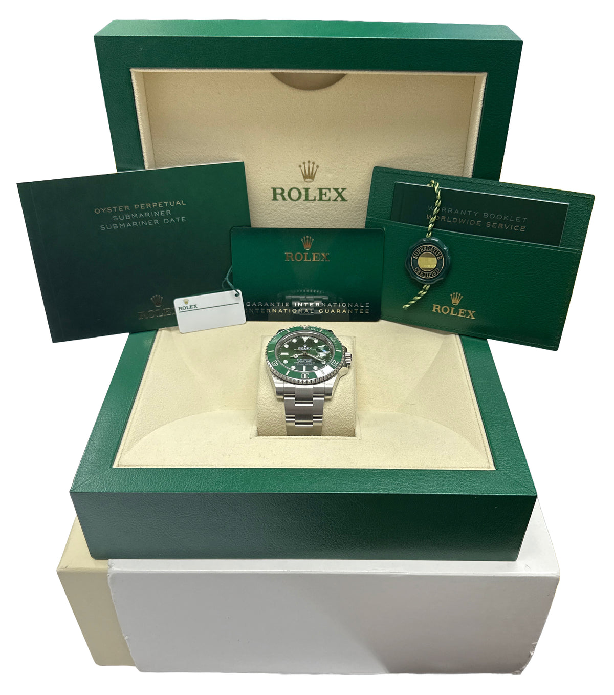 2020 NFC Rolex Submariner 116610 LV Hulk Ceramic Green Steel 40mm Box Papers