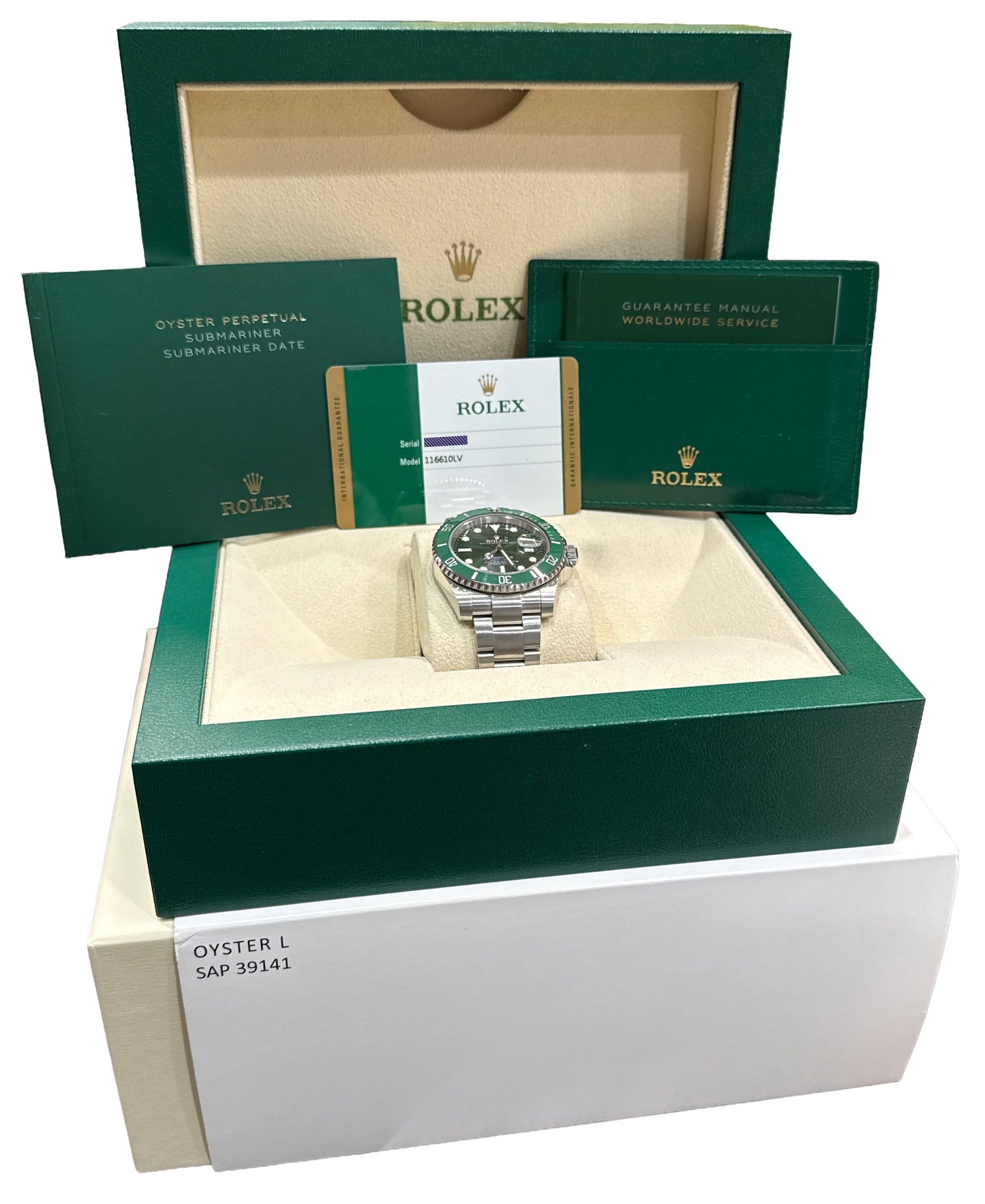 UNWORN 2016 PAPERS Rolex Submariner HULK Ceramic Steel GREEN 40mm 116610 LV BOX