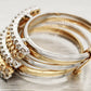 Vintage 0.70ctw Diamond Bypass Ring Stack of 5 - 14k Yellow & White Gold Bands