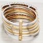 Vintage 0.70ctw Diamond Bypass Ring Stack of 5 - 14k Yellow & White Gold Bands