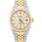 PAPERS Rolex DateJust IVORY WHITE COMPUTER 18K Steel Gold JUBILEE 36mm 16233 BOX