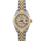 PAPERS Ladies Rolex DateJust IVORY ROMAN PYRAMID 18K 26mm JUBILEE 79173 BOX
