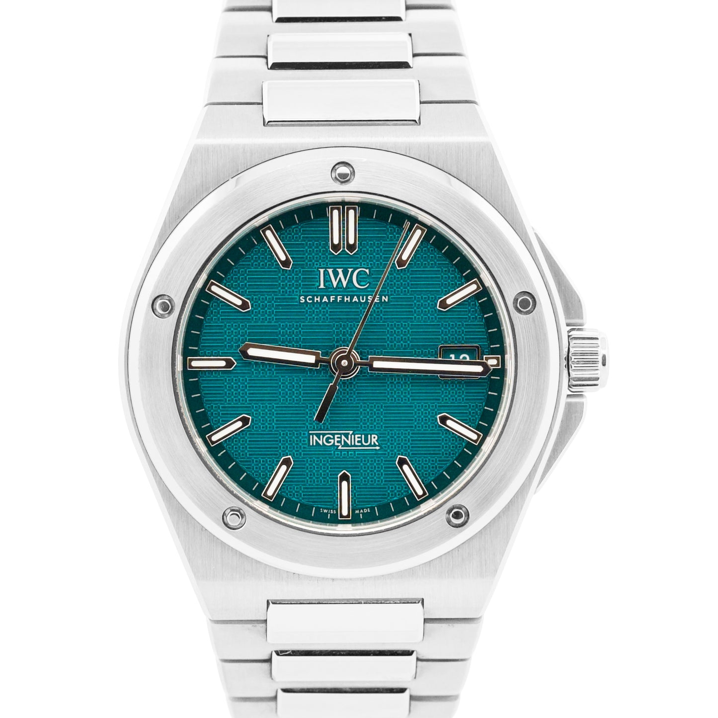 UNPOLISHED 2023 PAPERS IWC Ingenieur Stainless Steel AQUA Teal 40mm IW328903 BOX