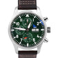 MINT PAPERS IWC Pilot GREEN 43mm Stainless Leather Chronograph IW378005 BOX