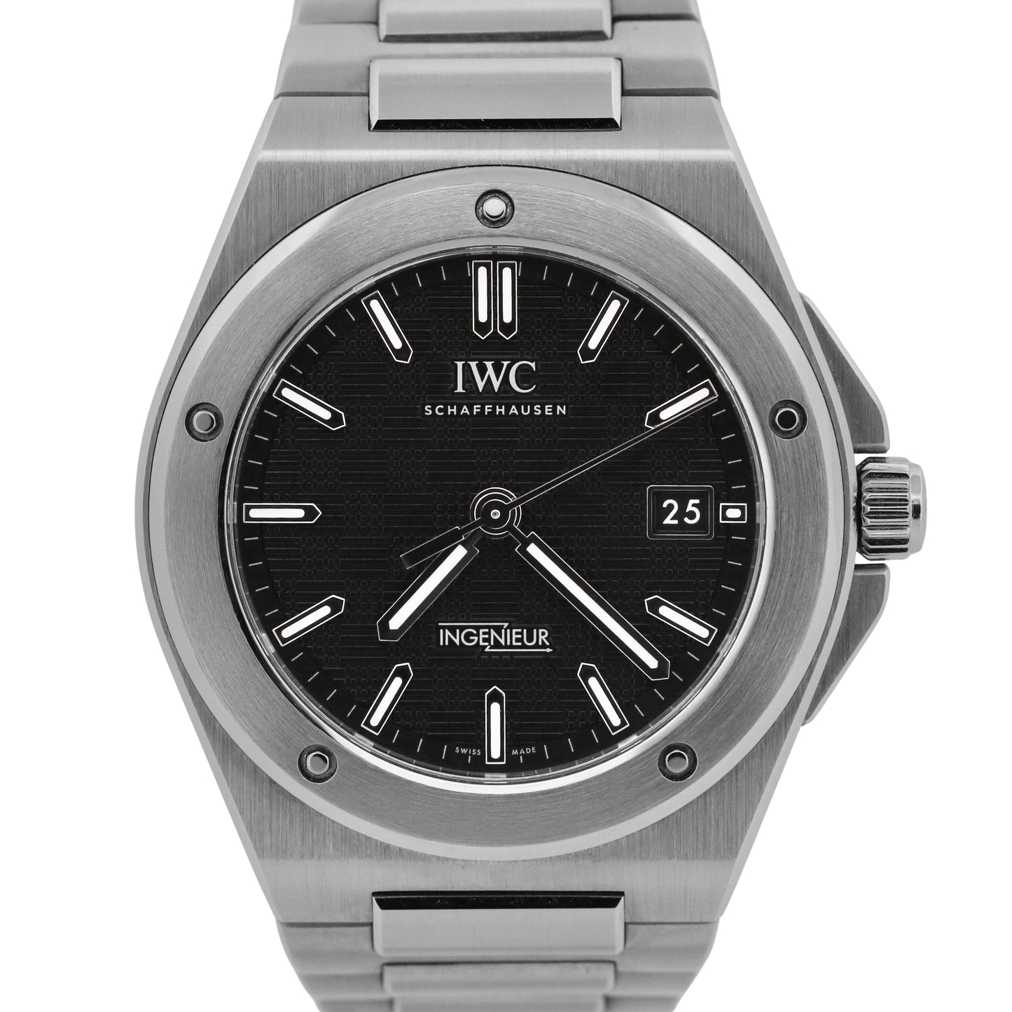 2025 PAPERS IWC Ingenieur BLACK Stainless Steel 40mm Automatic IW328901 BOX