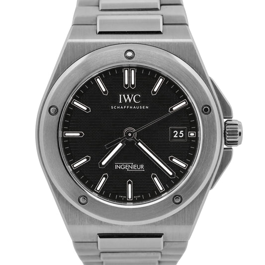 2025 PAPERS IWC Ingenieur BLACK Stainless Steel 40mm Automatic IW328901 BOX
