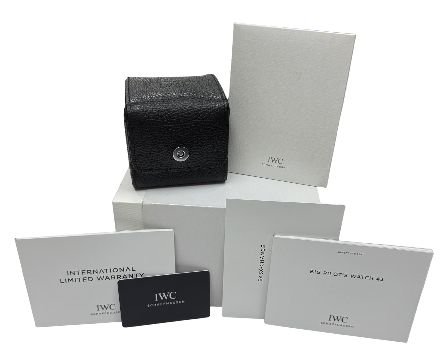 2021 PAPERS IWC Big Pilot 43 BLACK Stainless Steel 43mm Leather IW329301 BOX