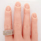 Vintage 0.70ctw Diamond Bypass Ring Stack of 5 - 14k Yellow & White Gold Bands