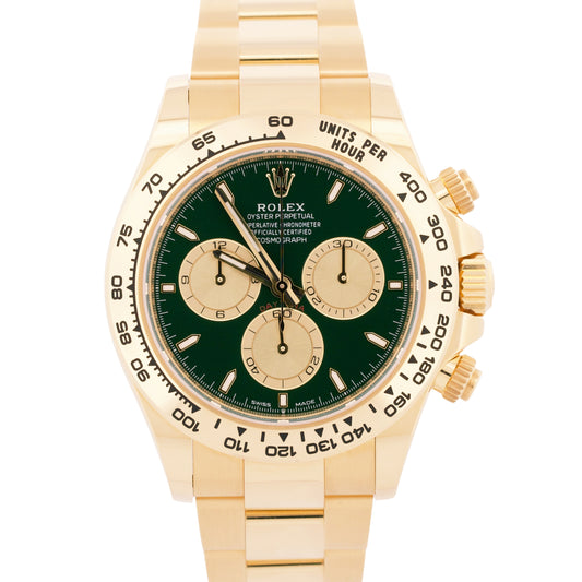2025 PAPERS Rolex Daytona 40mm Green JOHN MAYER 18K Yellow Gold 126508 Watch BOX