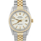 PAPERS Rolex DateJust 36mm IVORY COMPUTER JUBILEE 18K Gold Steel 16233 Watch BOX