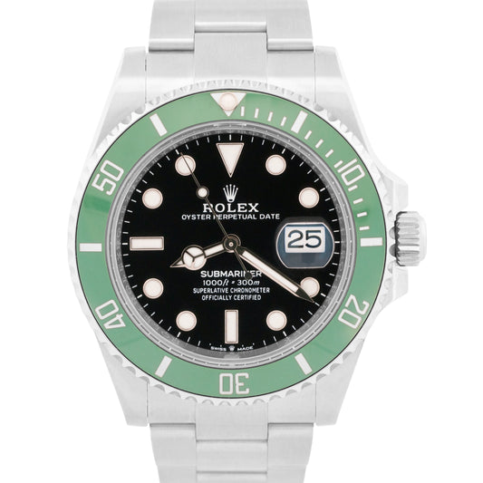 NOS 2024 PAPERS Rolex Submariner 41mm KERMIT Green Steel Ceramic 126610 LV BOX