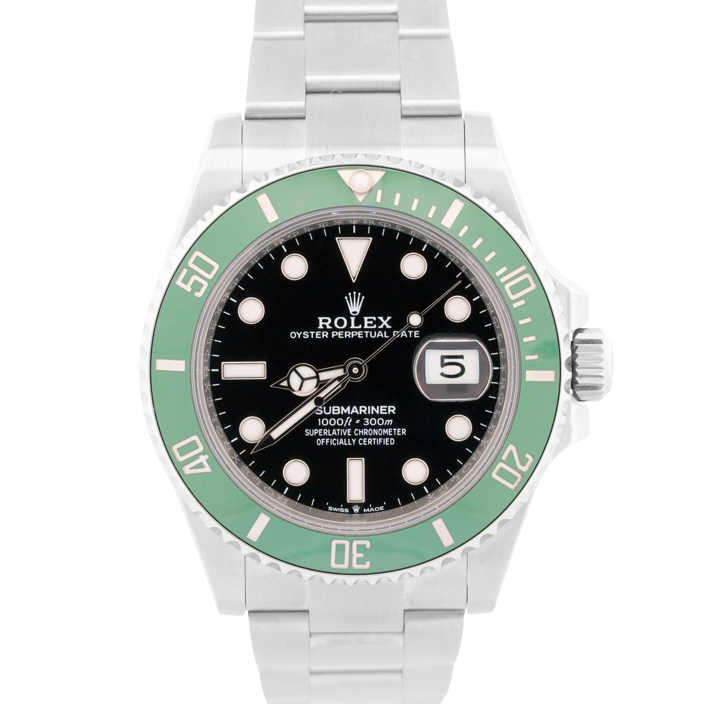 MINT 2023 PAPERS Rolex Submariner Date 41 KERMIT Green Steel 41mm 126610 LV BOX