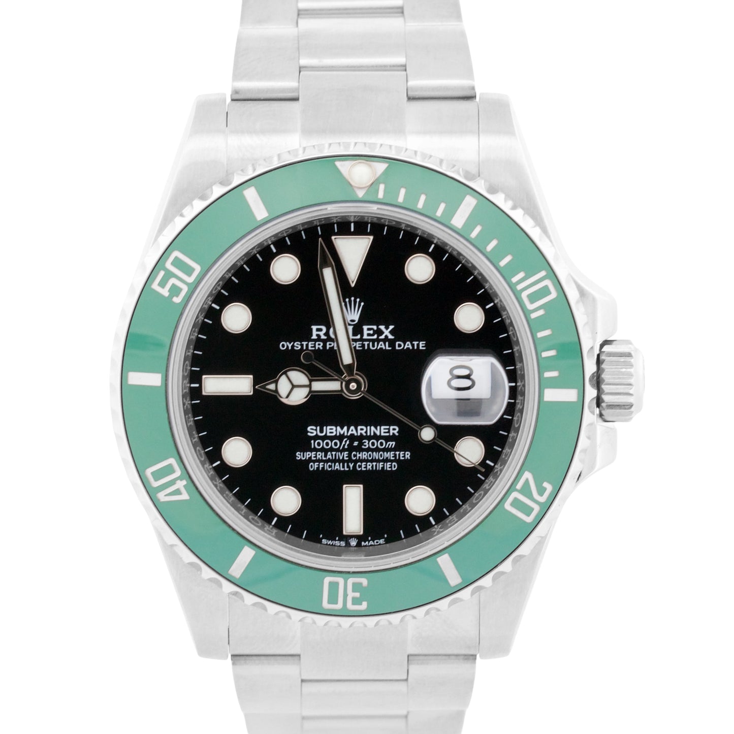 2021 PAPERS Rolex Submariner 41mm Date GREEN KERMIT Steel Ceramic 126610 LV BOX