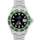 PAPERS Rolex Submariner Date 40mm KERMIT Green Stainless NO-HOLES 16610 LV BOX