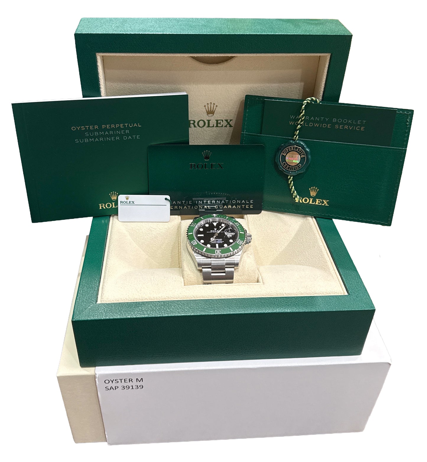 NEW 2024 PAPERS Rolex Submariner 41mm KERMIT Green Steel Ceramic 126610 LV BOX