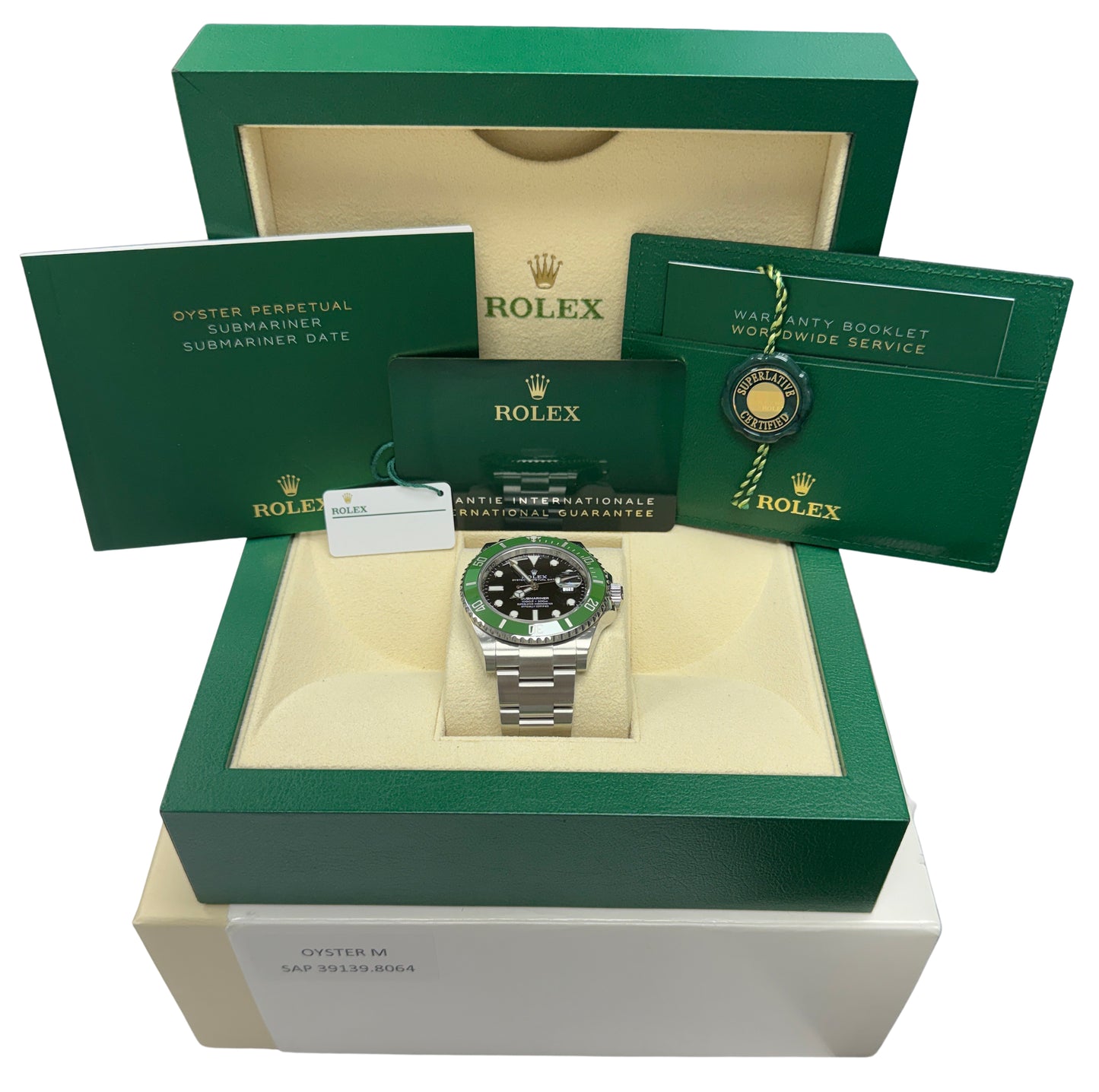 2023 PAPERS Rolex Submariner 41mm GREEN KERMIT Steel Ceramic 126610 LV BOX