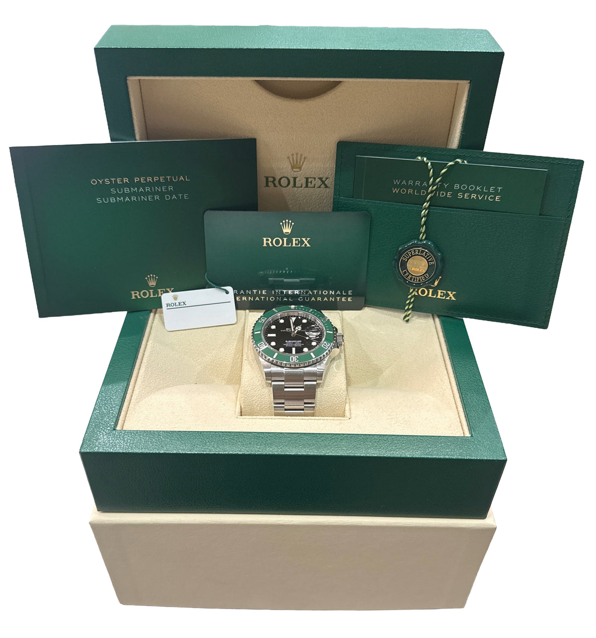 2022 Rolex Submariner 126610 LV 41mm Green Kermit Steel Ceramic Box Papers
