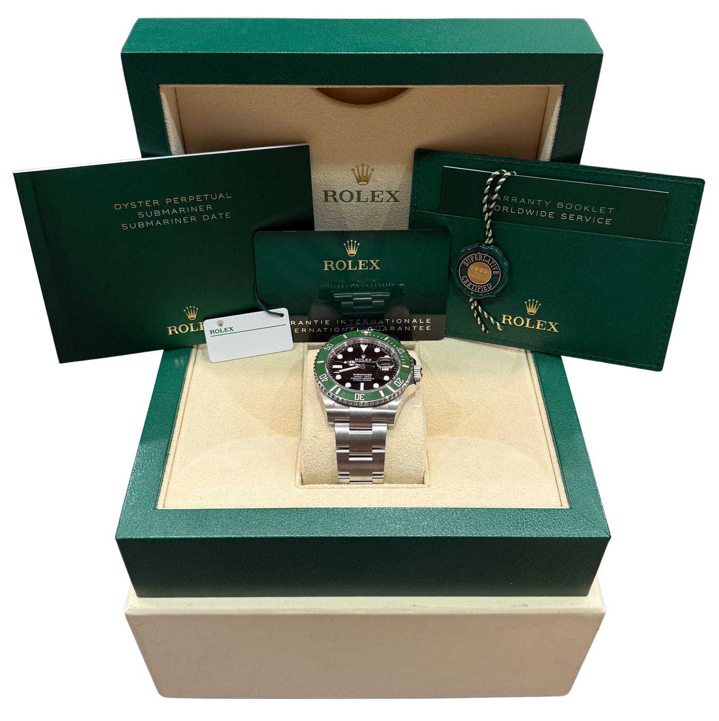 2026 Rolex Submariner Date 126610 LV Green 41mm Ceramic Steel Watch Box Papers