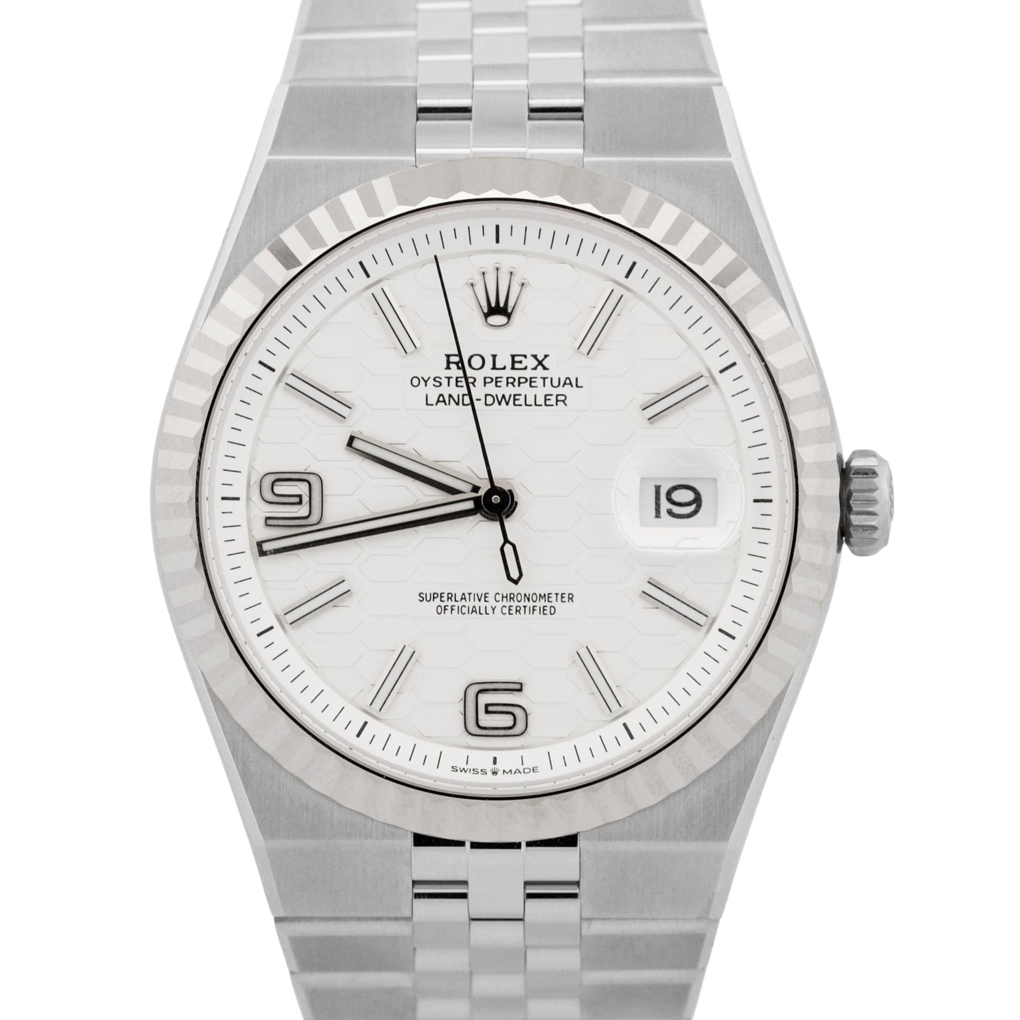 NEW MAY 2026 PAPERS Rolex Land-Dweller 40mm WHITE Stainless Steel 127334 BOX
