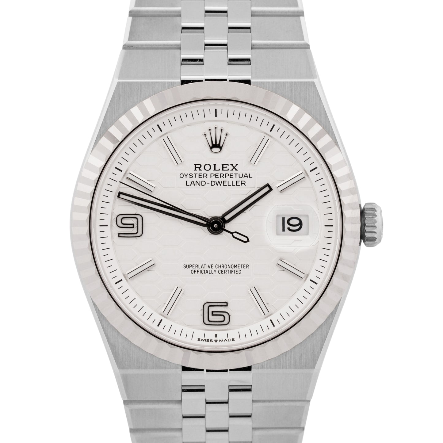 NEW MAY 2026 PAPERS Rolex Land-Dweller 40mm WHITE Stainless Steel 127334 BOX