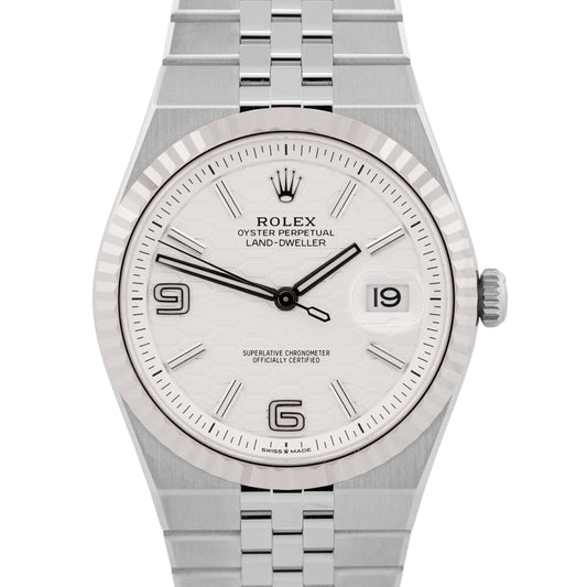 NEW MAY 2026 PAPERS Rolex Land-Dweller 40mm WHITE Stainless Steel 127334 BOX