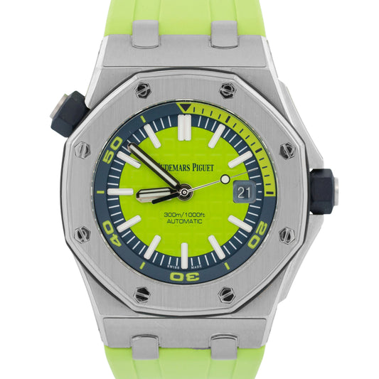 Audemars Piguet Royal Oak Offshore Diver LIME GREEN 42mm Steel Rubber 15710ST