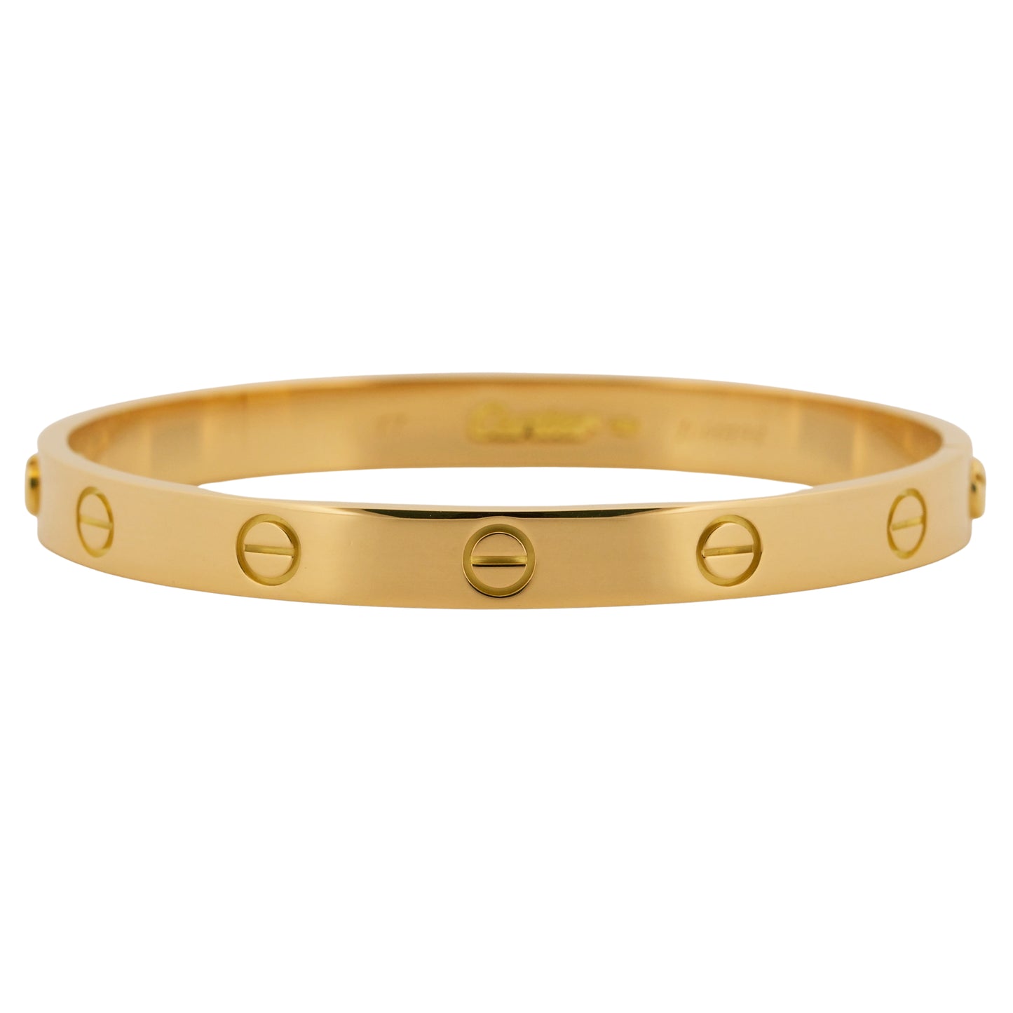 2026 SERVICE Cartier LOVE Bracelet Size 17 Solid 18K Gold AU 750 BOX 1990's