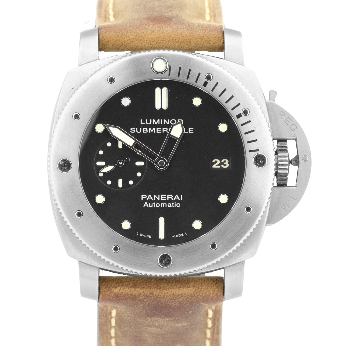 PAPERS Panerai Luminor Submersible PAM 305 Titanium Leather 47mm PAM00305 BOX