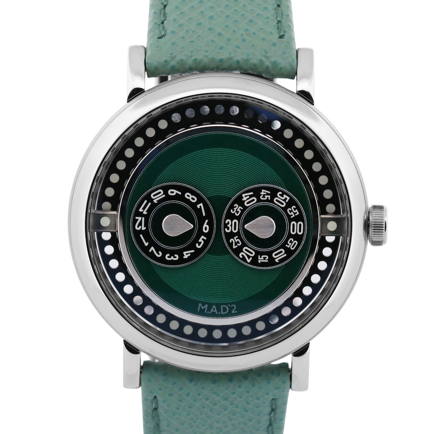 PAPERS MB&F M.A.D.2 GREEN Stainless Steel Automatic Leather 42mm Watch BOX