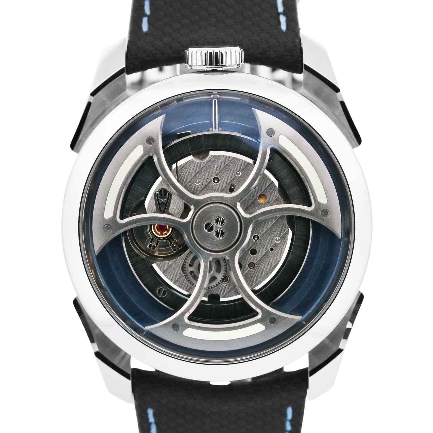 PAPERS MB&F M.A.D.1S ICE BLUE Stainless Steel Automatic Leather 42mm Watch BOX