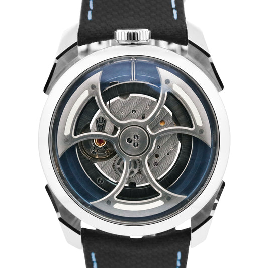 PAPERS MB&F M.A.D.1S ICE BLUE Stainless Steel Automatic Leather 42mm Watch BOX