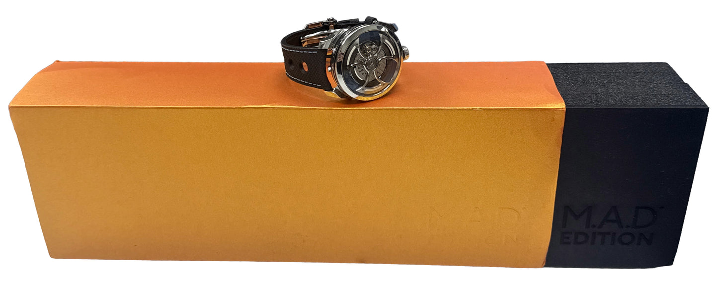 PAPERS MB&F M.A.D.1S ICE BLUE Stainless Steel Automatic Leather 42mm Watch BOX