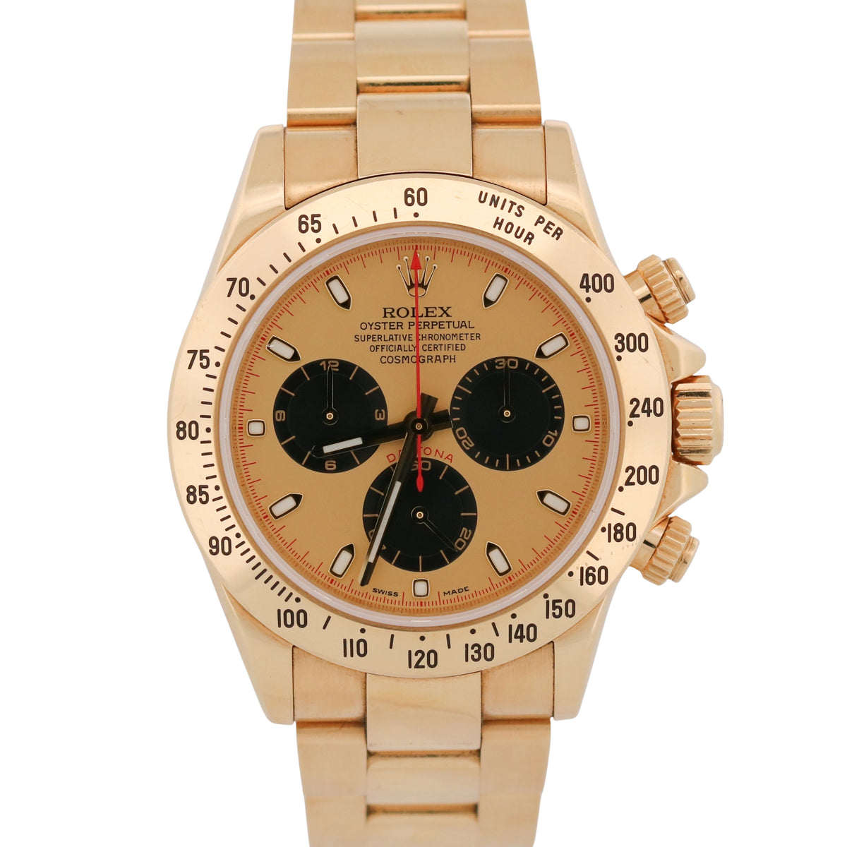 Rolex Daytona Cosmograph 116528 Champagne Newman 18K Yellow Gold 40mm Watch Box