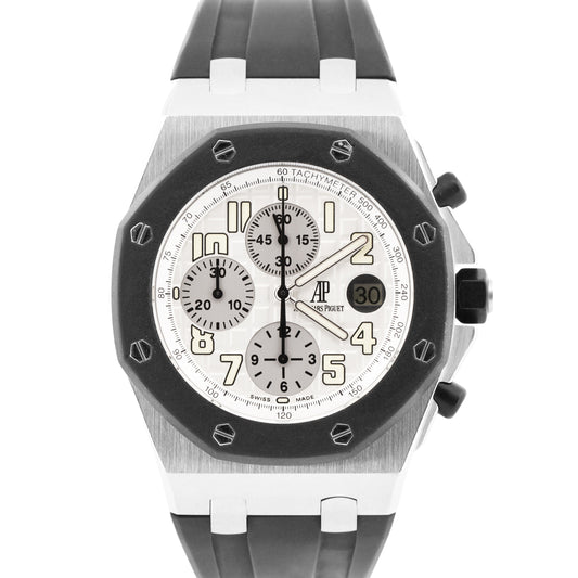 Audemars Piguet Royal Oak Offshore Chronograph WHITE 42mm Rubber 25940SK BOX