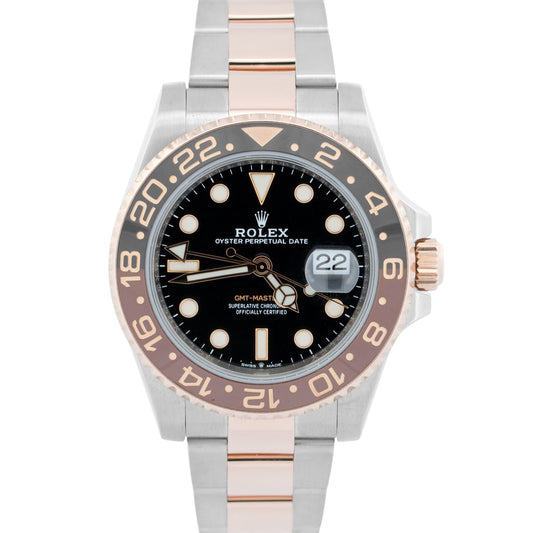 Rolex GMT-Master II ROOT BEER Brown Black 18K Rose Gold 40mm 126711 CHNR Watch