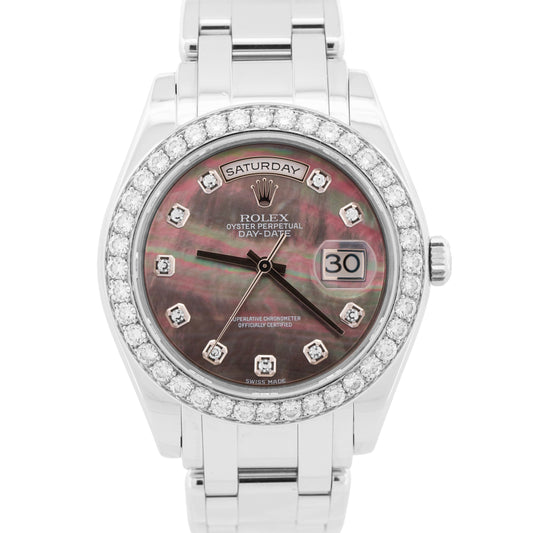 2025 RSC Rolex Day-Date 39 Masterpiece Platinum FACTORY MOP DIAMOND 18946 BOX