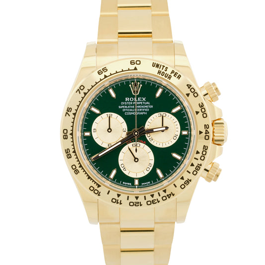 NEW 2025 PAPERS Rolex Daytona 40mm Green JOHN MAYER 18K Yellow Gold 126508 BOX