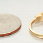 Vintage Oval Pink Tourmaline in Hand Ring - 14k Yellow Gold Setting - Size 6