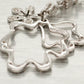 Modern Abstract 0.20ctw Diamond Wave Star Pendant - 14k White Gold Necklace 20" Chain