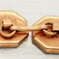 Antique Art Deco Onyx Cufflinks - Gold & Platinum Chain Link Style - 14k Gold