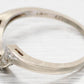 Antique Art Deco 0.07ctw Diamond Curved Band Ring - 14k White Gold - Size 6.5