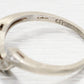 Antique Art Deco 0.07ctw Diamond Curved Band Ring - 14k White Gold - Size 6.5